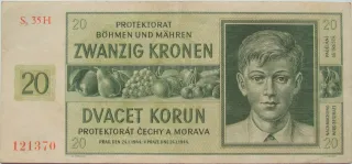 Czech Republic 20 Korun, 1944 image